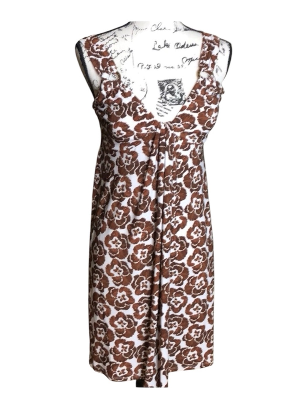Nine West Floral V Neck Dress Women’s Size 4